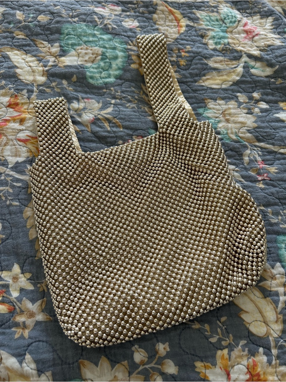 Jessica McClintock Gold Mesh Shoulder Bag